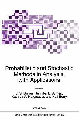 Couverture cartonnée Probabilistic and Stochastic Methods in Analysis, with Applications de 