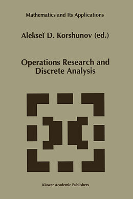 Kartonierter Einband Operations Research and Discrete Analysis von 