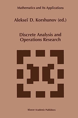Kartonierter Einband Discrete Analysis and Operations Research von 