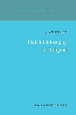 Couverture cartonnée Indian Philosophy of Religion de 