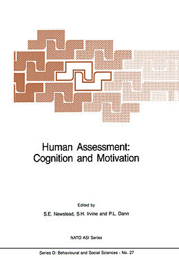 Kartonierter Einband Human Assessment: Cognition and Motivation von 