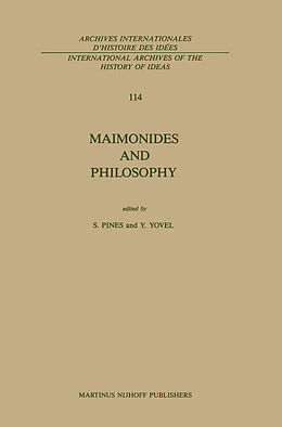 Couverture cartonnée Maimonides and Philosophy de 