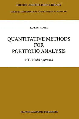 E-Book (pdf) Quantitative Methods for Portfolio Analysis von T. Kariya