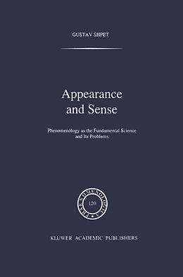 eBook (pdf) Appearance and Sense de Gustav Shpet