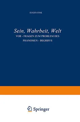 E-Book (pdf) Sein, Wahrheit, Welt von S. Fink