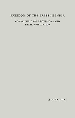 E-Book (pdf) Freedom of the Press in India von Joseph Minattur