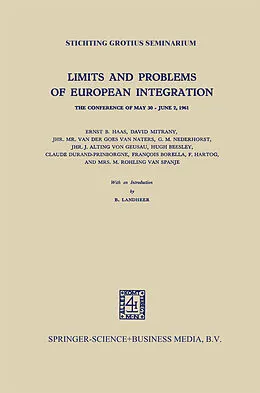 E-Book (pdf) Limits and Problems of European Integration von Ernst B. Haas
