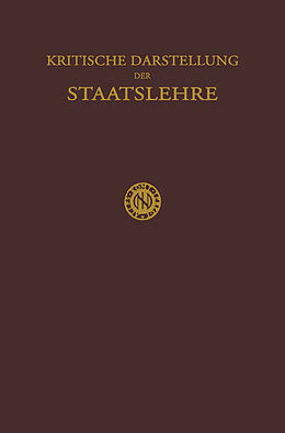 Kartonierter Einband Kritische Darstellung der Staatslehre von H. Krabbe