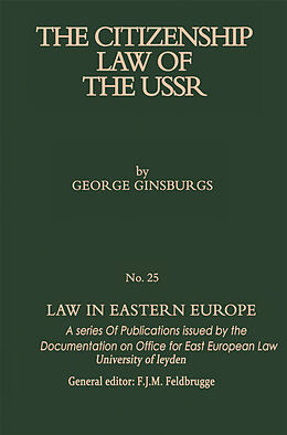 Couverture cartonnée The Citizenship Law of the USSR de George Ginsburgs