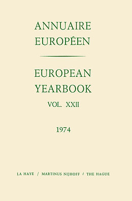 Couverture cartonnée European Yearbook / Annuaire Europeen de Council of Europe Staff