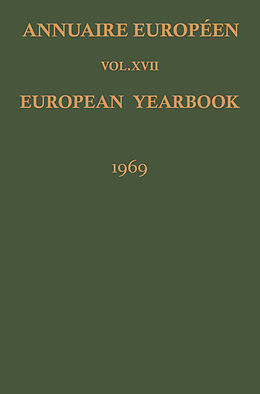 Couverture cartonnée Annuaire Européen / European Yearbook de 