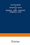 E-Book (pdf) Catalogue of Important Books on Roman and Ancient Foreign Law von Martinus Nijhoff