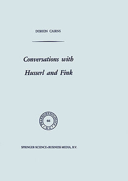 Couverture cartonnée Conversations with Husserl and Fink de Dorion Cairns