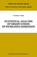E-Book (pdf) Statistical Analysis of Observations of Increasing Dimension von V. L. Girko