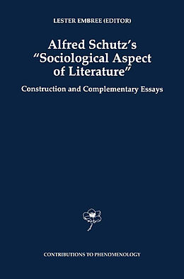 eBook (pdf) Alfred Schutz's Sociological Aspect of Literature de 