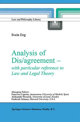 E-Book (pdf) Analysis of Dis/agreement - with particular reference to Law and Legal Theory von S. Eng