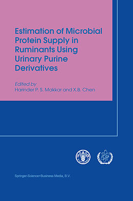 Couverture cartonnée Estimation of Microbial Protein Supply in Ruminants Using Urinary Purine Derivatives de 