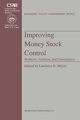 Couverture cartonnée Improving Money Stock Control de L. H. Meyer