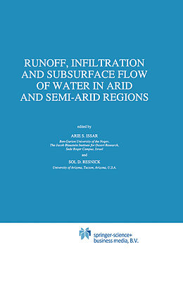 eBook (pdf) Runoff, Infiltration and Subsurface Flow of Water in Arid and Semi-Arid Regions de 