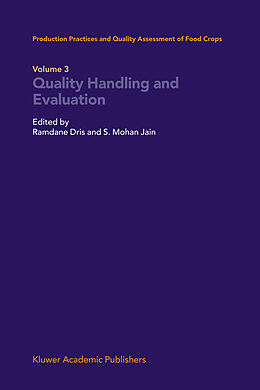 Couverture cartonnée Quality Handling and Evaluation de 