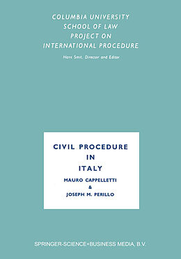 Kartonierter Einband Civil Procedure in Italy von Mauro Cappelletti