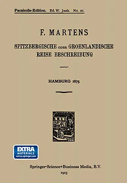 E-Book (pdf) Spitzbergische oder Groenlandische Reise Beschreibung gethan im Jahr 1671 von Friedrich Martens