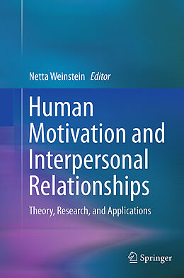 Couverture cartonnée Human Motivation and Interpersonal Relationships de 