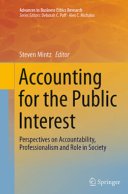 Couverture cartonnée Accounting for the Public Interest de 