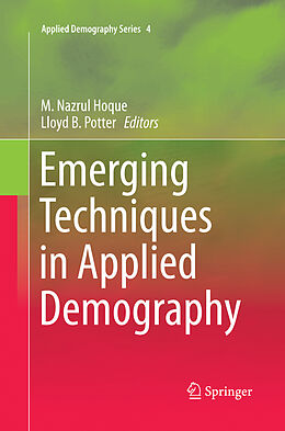 Couverture cartonnée Emerging Techniques in Applied Demography de 