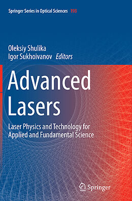 Couverture cartonnée Advanced Lasers de 