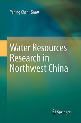 Couverture cartonnée Water Resources Research in Northwest China de 