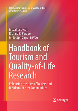 Couverture cartonnée Handbook of Tourism and Quality-of-Life Research de 