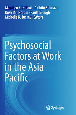 Couverture cartonnée Psychosocial Factors at Work in the Asia Pacific de 