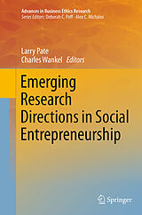 Couverture cartonnée Emerging Research Directions in Social Entrepreneurship de 