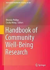 Fester Einband Handbook of Community Well-Being Research von
