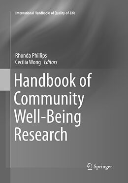 Couverture cartonnée Handbook of Community Well-Being Research de 