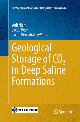 Couverture cartonnée Geological Storage of CO2 in Deep Saline Formations de 
