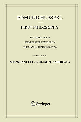 eBook (pdf) First Philosophy de Edmund Husserl