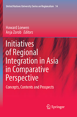 Couverture cartonnée Initiatives of Regional Integration in Asia in Comparative Perspective de 