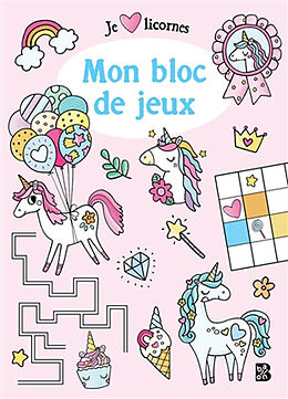 Broché Licornes : mon bloc de jeux de 