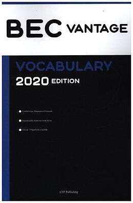 Couverture cartonnée BEC Vantage Vocabulary 2020 Edition de CEP Publishing