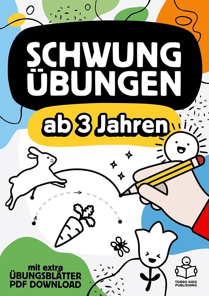 Schwungübungen ab 3 Jahren: Das große Übungsheft mit Schwungübungen zur Konzentrations- und Feinmotorik Förderung für Kinder