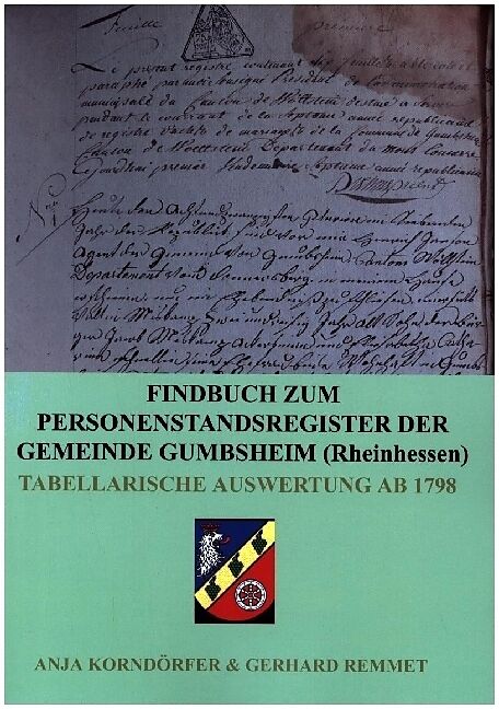 Findbuch zum Personenstandsregister der Gemeinde Gumbsheim/Rheinhessen