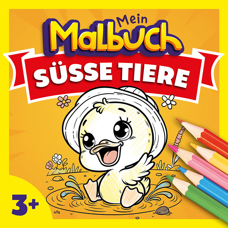 Malbuch Tiere für Kinder ab 3 Jahren