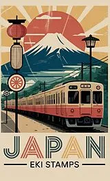Kartonierter Einband (Kt) Japan EKI Stempel Buch: Sammle EKI Stempel und gestalte einzigartige Erinnerungen an deine Reise | EKI Stamp Book | Zugmotiv von Lil Travel Family