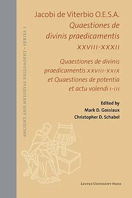 E-Book (pdf) Quaestiones de divinis praedicamentis XXVIII-XXXII von of Viterbo James of Viterbo