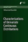 E-Book (pdf) Characterizations of Univariate Continuous Distributions von Mohammad Ahsanullah