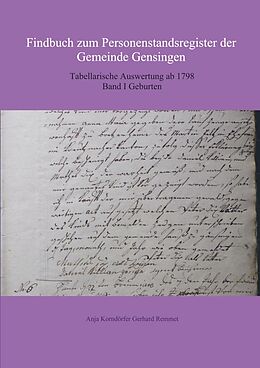 Kartonierter Einband Findbuch zum Personenstandsregister der Gemeinde Gensingen von Anja Korndörfer