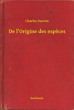 eBook (epub) De l'Origine des especes de Charles Darwin