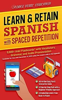 eBook (epub) Learn & Retain Spanish with Spaced Repetition de Adros Verse Education S. R. L.
